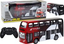  Rc autobusas Lean Toys City Tour, balta sp./juoda sp./raudona sp.