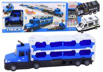  Automobilių transporteris Six Six Zero 2in1, 1:64, mėlyna sp.