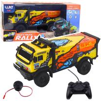  Rc sunkvežimis Lean Toys Rally, geltona sp./įvairių spalvų