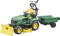  Žaisliniai traktoriai su priedais Bruder John Deere Mowing The Lawn 62104, 1:16, geltona sp./žalia sp.