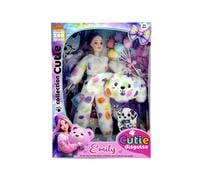 Lėlė Emily with Dog Costume QJ201B, 32 cm