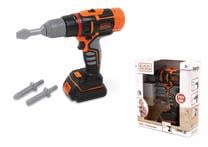 Žaislinis meistro įrankis, gręžtuvas Smoby Black & Decker Electronic Drill, juoda sp./oranžinė sp.