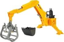 Žaislinis kranas Bruder Wxcavator With Gripper 424747, geltona sp./pilka sp.