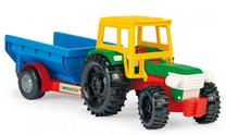  Žaislinis traktorius Wader Tractor With Trailer 35002, įvairių spalvų