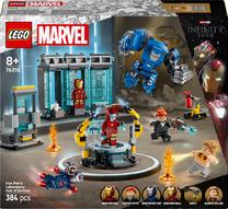Konstruktorius LEGO® Marvel Geležinio žmogaus laboratorija: šarvų kambarys 76315, 384 vnt.