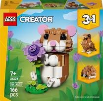 Konstruktorius LEGO® Creator 3in1 Mielas žiurkėnas su gėle 31376, 166vnt
