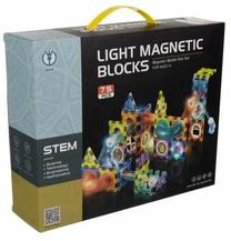 Magnetinis konstruktorius Kruzzel Stem Light 22684, 75 vnt., įvairių spalvų