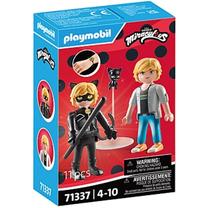 Konstruktorius Playmobil Miraculous Adrien & Cat Noir 71337, 11 vnt., įvairių spalvų