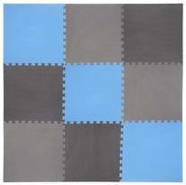 Kilimėlis fitnesui ir jogai One Fitness Puzzle Protective Mat, mėlyna sp./pilka sp., 180 cm x 180 cm x 1 cm