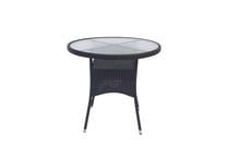 Lauko stalas Domoletti Dia, juoda sp., 120 cm x 120 cm x 74 cm