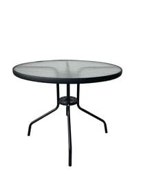 Lauko stalas Bistro Round, nerūdijančiojo plieno sp./pilka sp., 90 cm x 90 cm x 70 cm