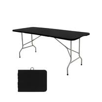 Lauko stalas Hatis, juoda sp., 180 cm x 70 cm x 74 cm