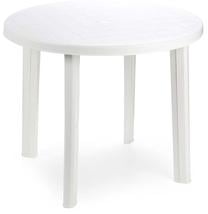 Lauko stalas Diana Tondo, balta sp., 90 cm x 90 cm x 72 cm