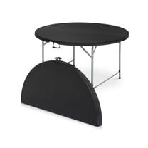 Lauko stalas Hatis, juoda sp., 122 cm x 122 cm x 74 cm