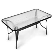 Lauko stalas ModernHome Wave, skaidri sp., 140 cm x 80 cm x 71.5 cm