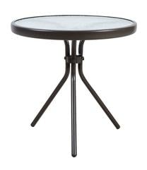 Lauko stalas Home4you Dublin, ruda sp., 50 cm x 50 cm x 46 cm