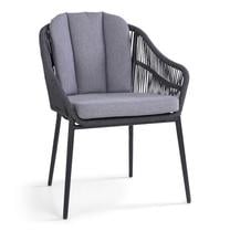 Lauko krėslas Domoletti, antracito sp., 62 cm x 62 cm x 79 cm