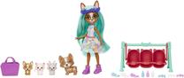 Lėlė Mattel Enchantimals Enchantimals Baby Best Friends Crizia Corgi & Show HLK86, 15 cm, įvairių spalvų