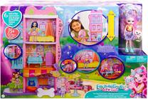 Lėlių namas Mattel Enchantimals City Tails Townhouse & Cafe Playset HHC18, įvairių spalvų/(spalva/dizainas parenkami atsitiktine tvarka)