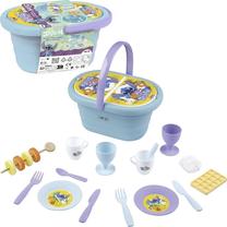 Žaisliniai virtuvės reikmenys, indų rinkinys Smoby Stitch Picnic Basket, įvairių spalvų