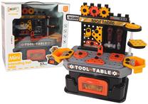 Žaislinis meistro įrankių rinkinys, meistro darbo stalas Lean Toys Mini, įvairių spalvų