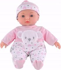 Lėlė - kūdikis Lean Toys Pyjama, 30 cm, rožinė sp.