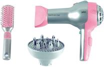 Žaislinis kirpėjų rinkinys Klein Braun Hairdryer With Brush, sidabro sp./rožinė sp.