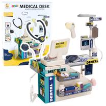 Žaislinis daktaro rinkinys, - Lean Toys Medical Desk, įvairių spalvų