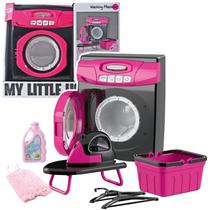 Žaislinė buitinė technika, skalbimo mašina Lean Toys My Little Home, juoda sp./rožinė sp.