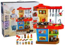 Vaikiška virtuvėlė, virtuvės prietaisų rinkinys Lean Toys Little Chef, įvairių spalvų