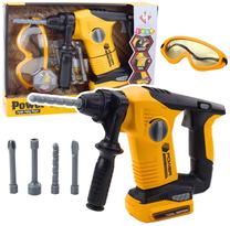 Žaislinis meistro įrankis, smūginis gręžtuvas Lean Toys Power, juoda sp./geltona sp.