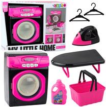 Žaislinė buitinė technika, skalbimo mašina Lean Toys Mini Series My Little Home, juoda sp./rožinė sp.