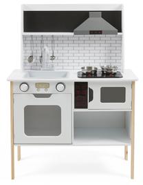 Vaikiška virtuvėlė EcoToys Wooden Kitchen, balta sp.