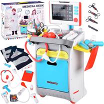 Žaislinis daktaro rinkinys, daktaro vežimėlis Sound and Light Effects, įvairių spalvų