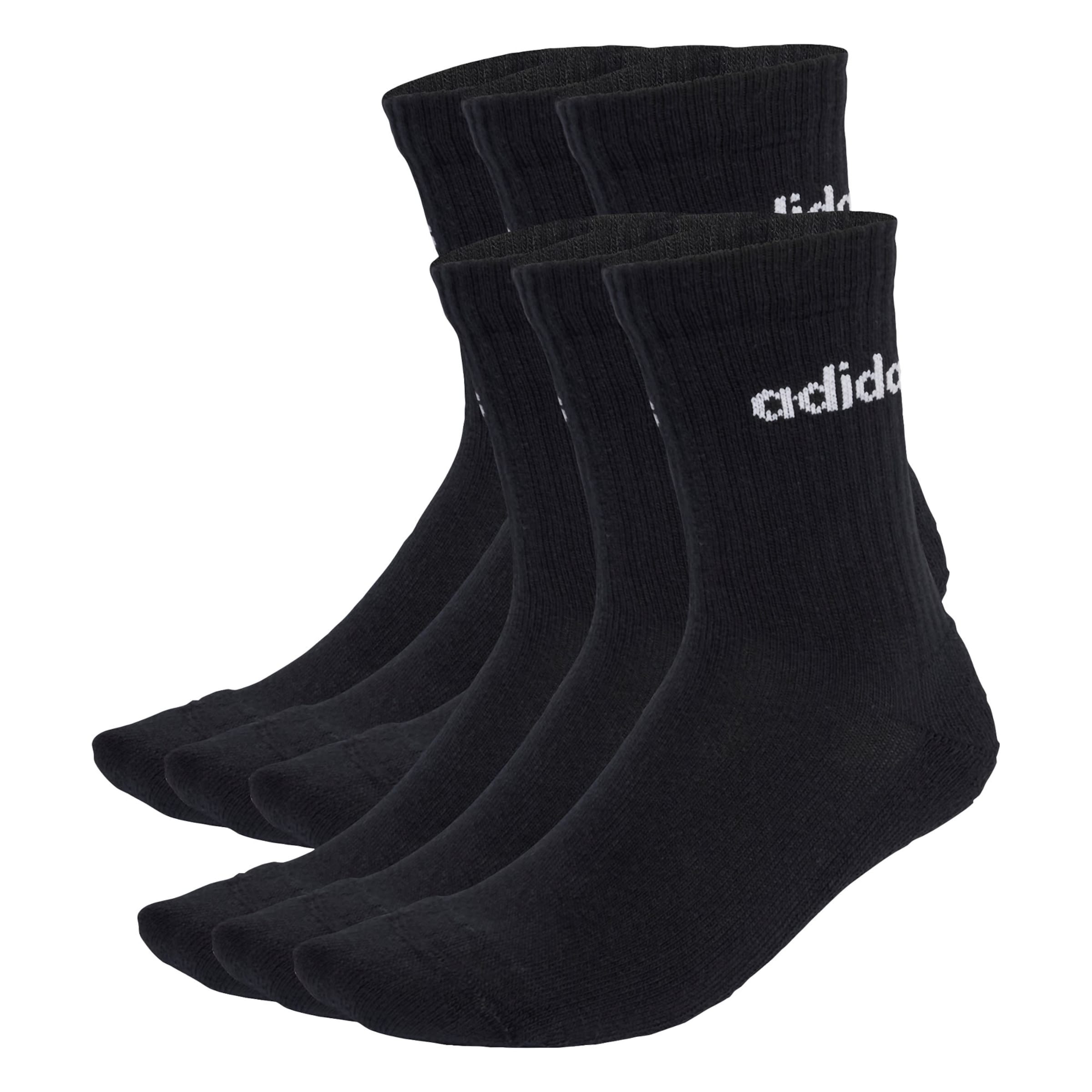 ADIDAS SPORTSWEAR Sportinės kojinės 'Linear Crew Cushioned 6 Pair Pack'