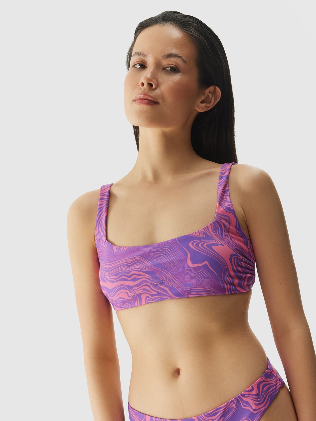 Moteriško maudymosi kostiumėlio bikini viršus - daugiaspalvis