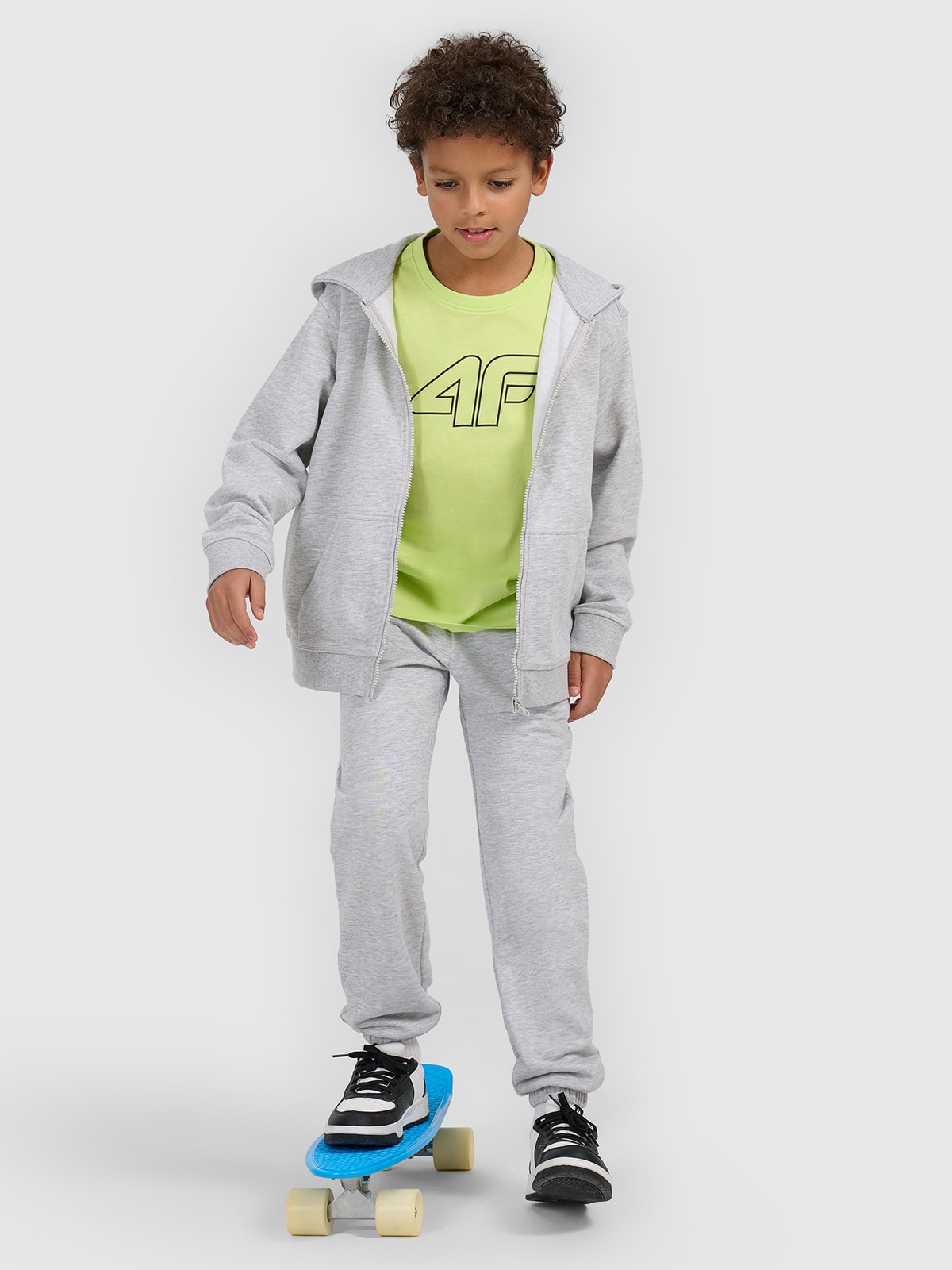 T-shirt regular marškinėliai su spauda berniukams - žali