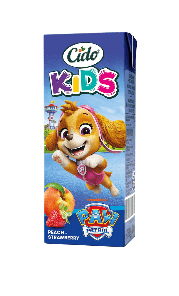 Persikų, braškių sulčių gėrimas CIDO KIDS, 200 ml