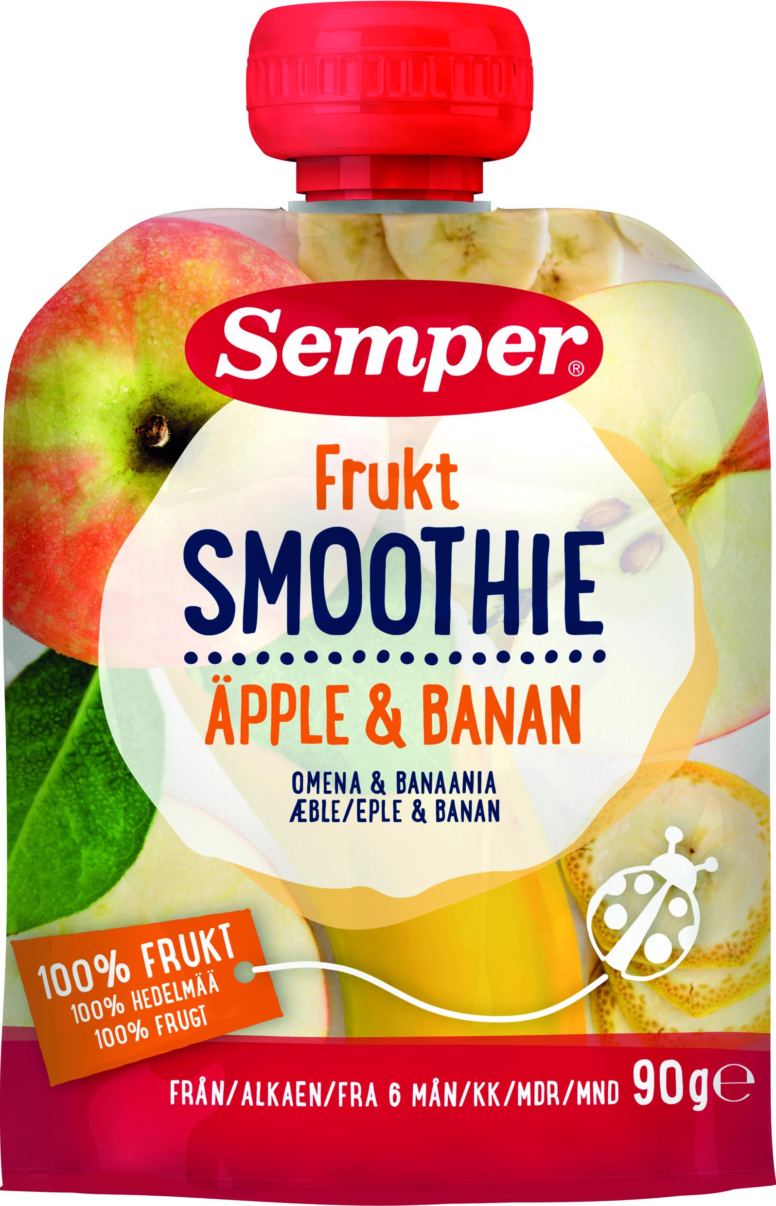 Įvairių vaisių tyrė SEMPER, nuo 6 mėn., 90 g