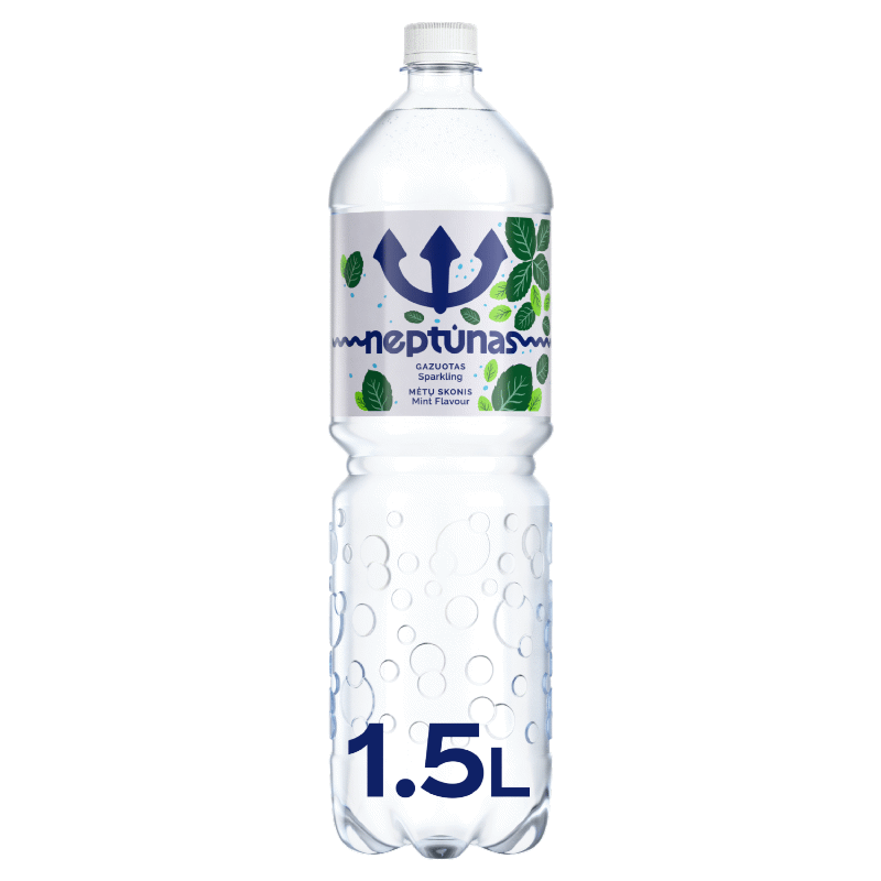 Gazuotas vanduo NEPTŪNAS, mėtų skonio, 1,5 l, 1.5 l