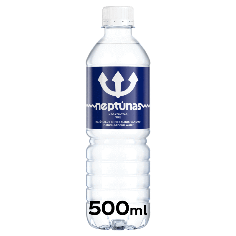 Natūralus negazuotas mineralinis vanduo NEPTŪNAS, 500 ml