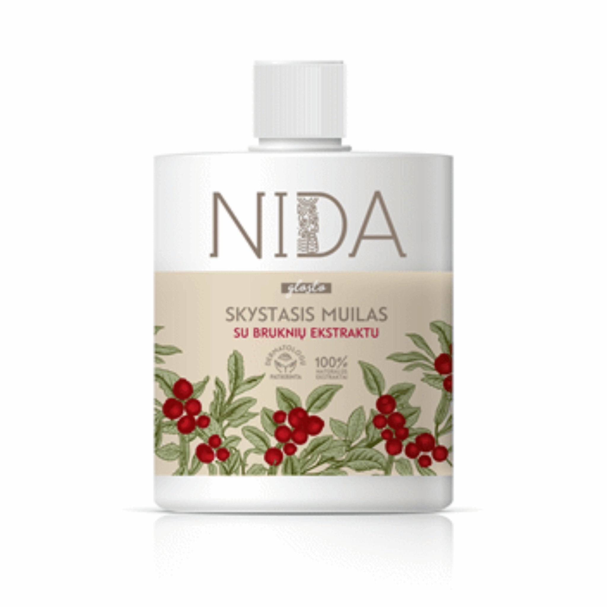 Skystasis muilas NIDA su bruknių ekstraktu, papildymas, 500 ml