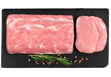 Atšaldyta kiaulienos nugarinė be kaulo, vakuume,  1 kg