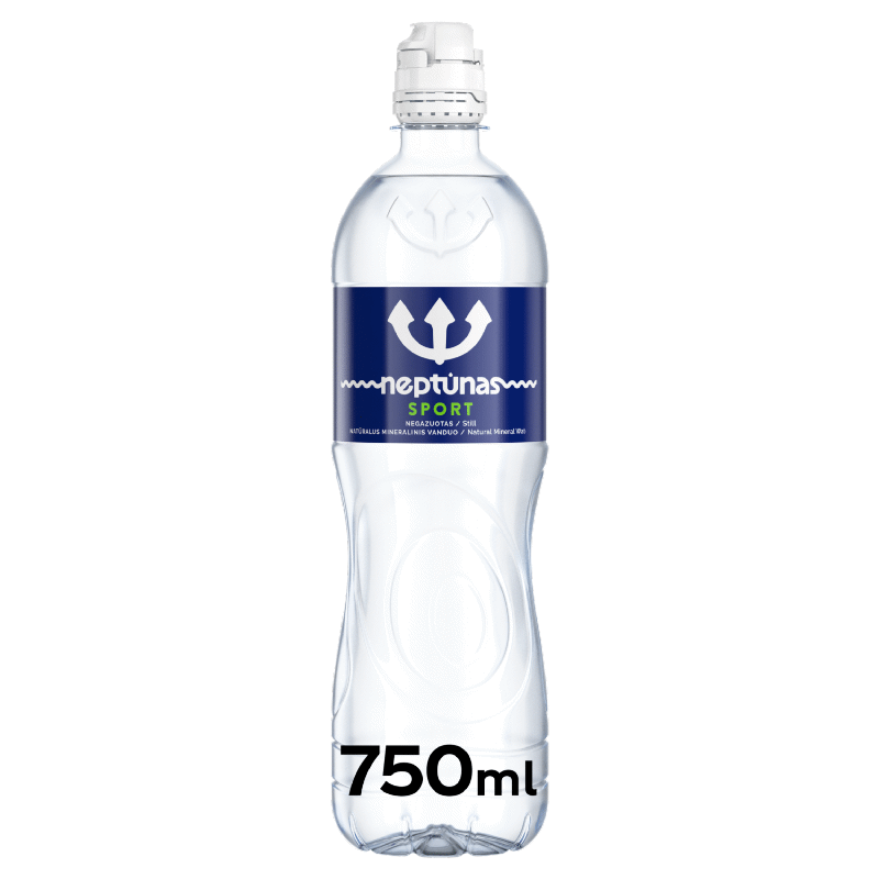 Negazuotas mineralinis vanduo NEPTŪNAS SPORT, 750 ml
