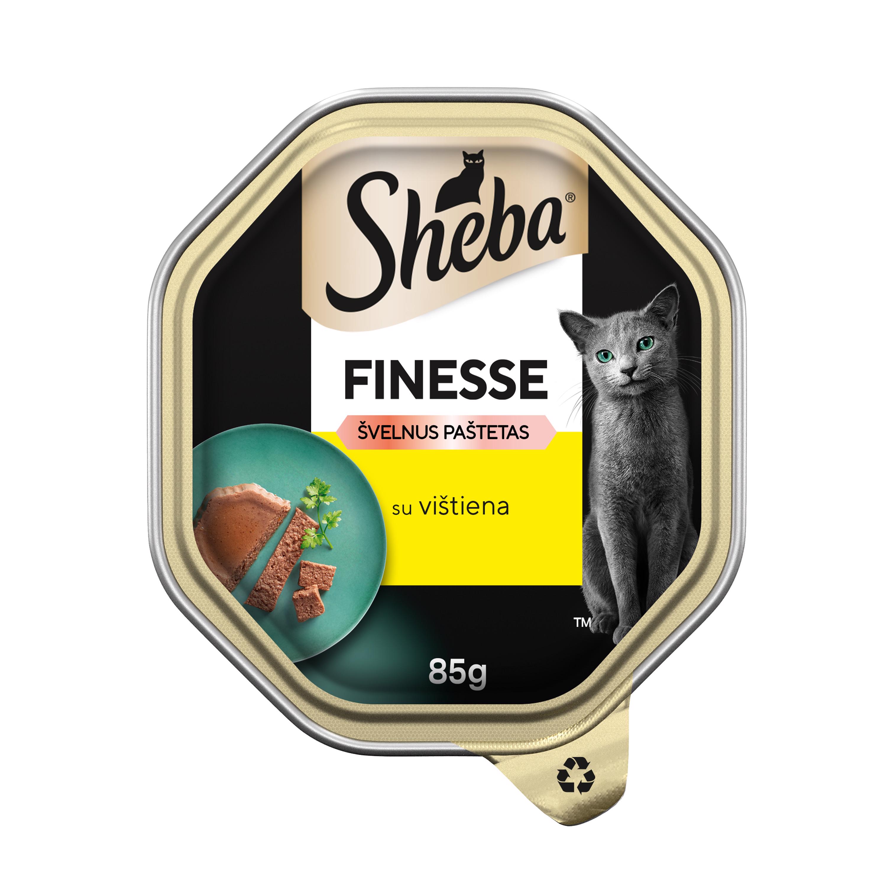 Konservuotas kačių ėdalas SHEBA FINESSE su vištiena, 85 g