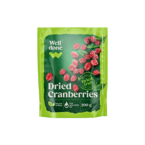 Džiovintos spanguolės WELL DONE, 200 g