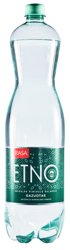 Gazuotas natūralus mineralinis vanduo RASA ETNO, 1.5 l