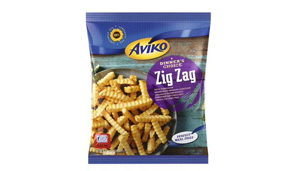 Šaldytos apkeptos banguotos bulvių lazdelės AVIKO ZIG ZAG, 750 g