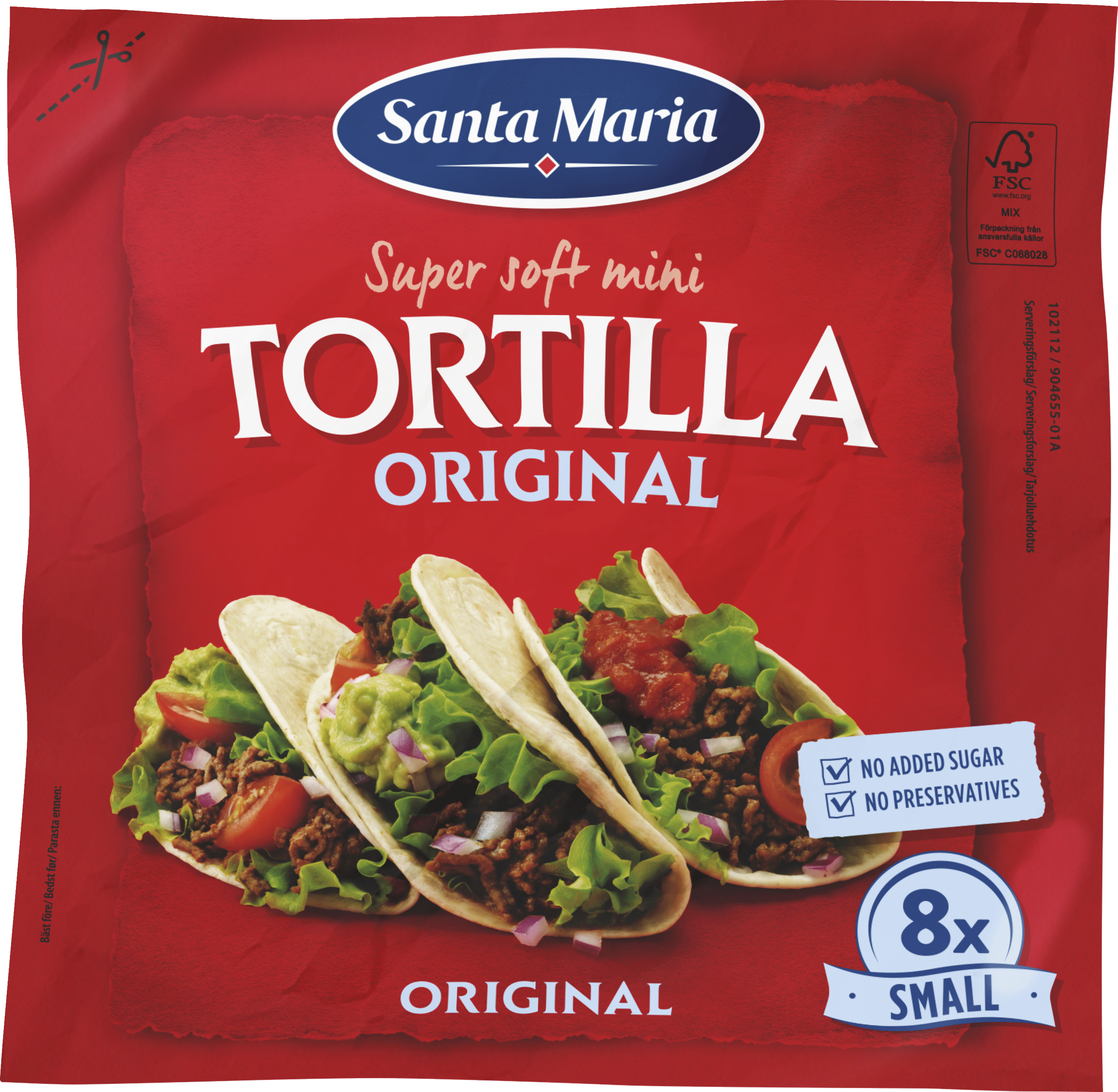 Mažosios kviečių tortilijos SANTA MARIA TEX MEX, 8 vnt., 200 g