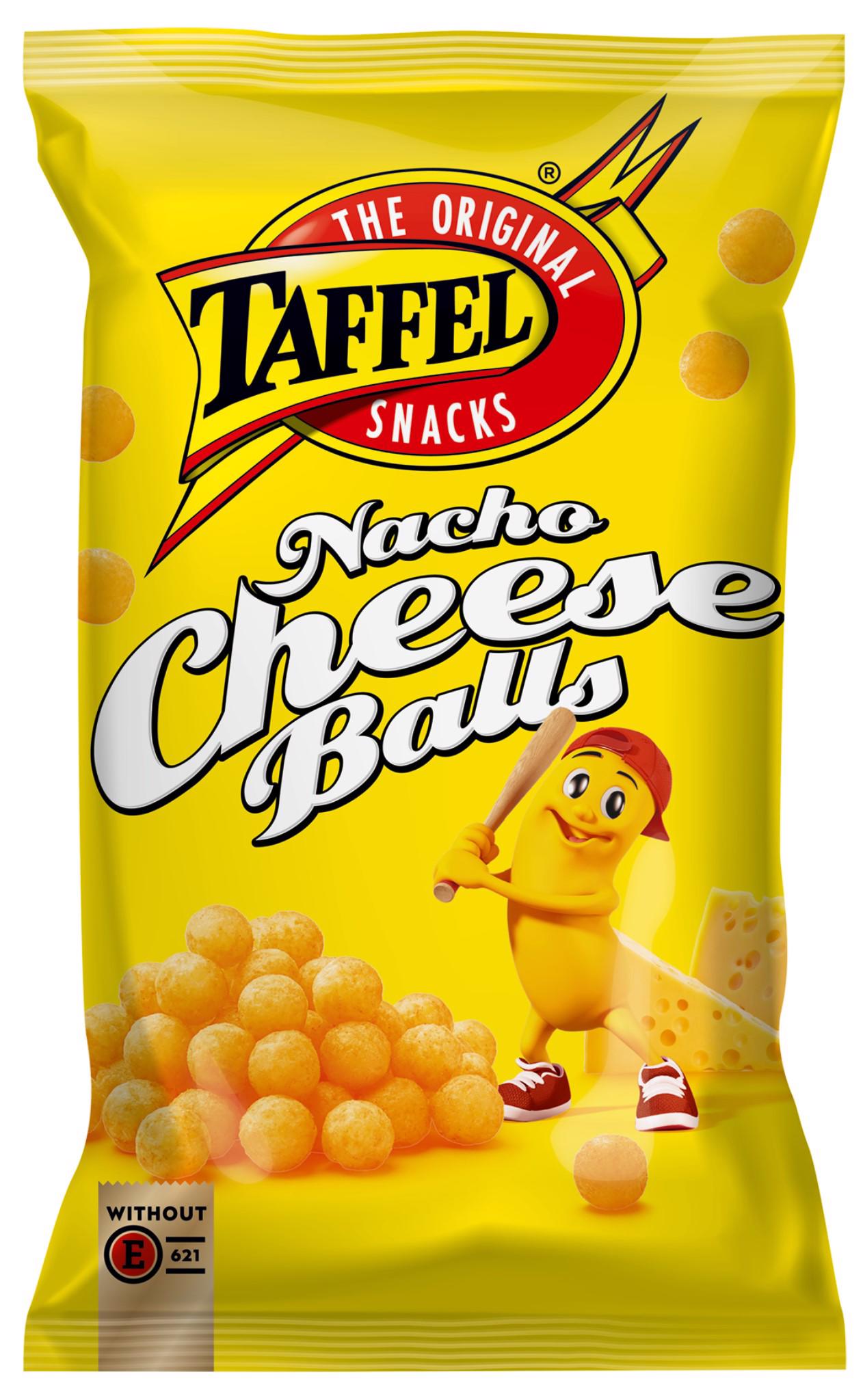 Kukurūzų traškučiai TAFFEL NACHO CHEESE BALLS, sūrio skonio, 165 g